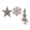 Glitter decorations 6 pcs
