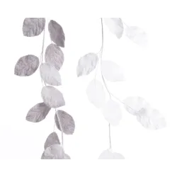 White or Grey Leaf Garland cm 120