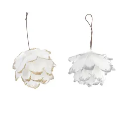 Organza Rosa Vitt Guld/Silver 3 st.