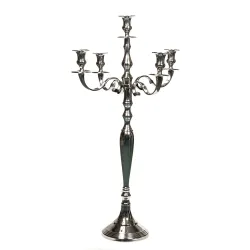 Candelabro de metal para 5 velas
