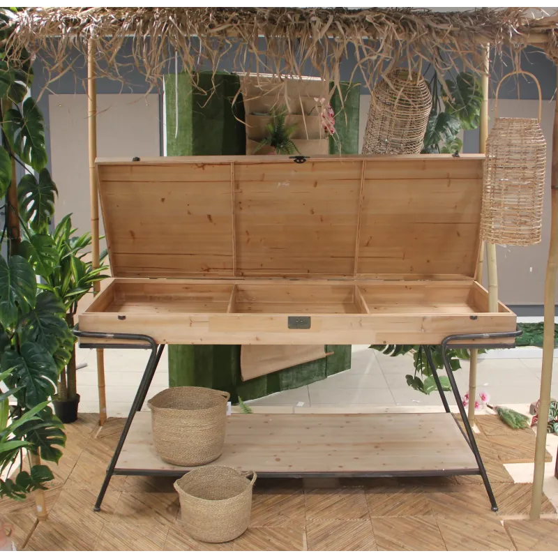 Mesa de madera cm 201 x 77 x 101