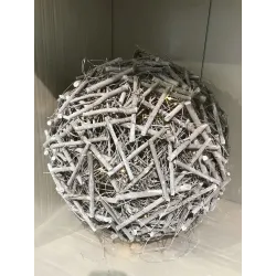 Esfera de Madera Blanca con 30 Leds cm 40