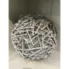 Λευκή Ξύλινη Σφαίρα με 30 Leds cm 40