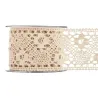 Crochet ribbon 75 x 5 mt natural
