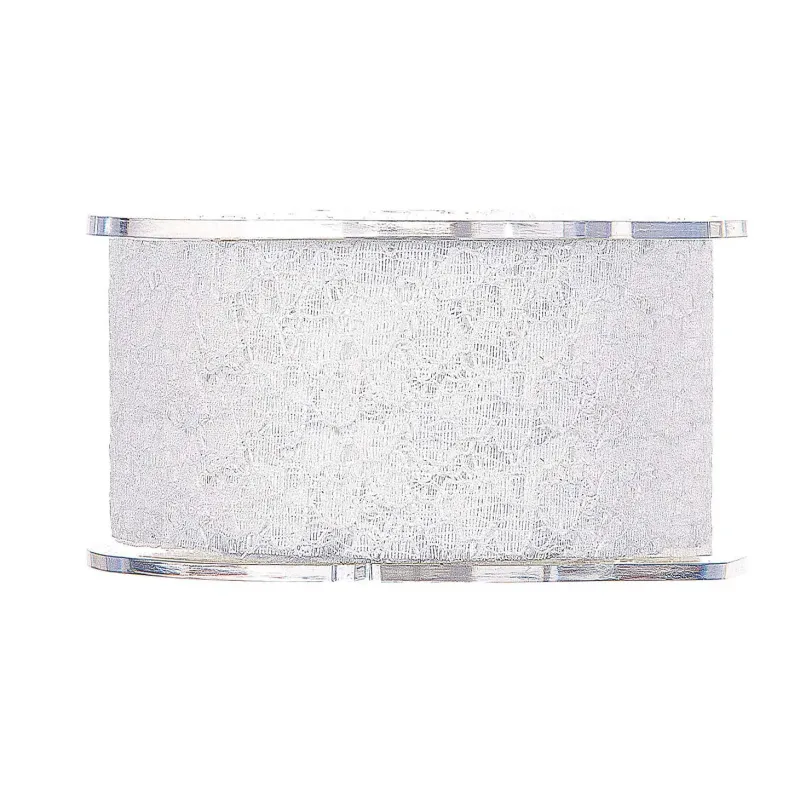 Nastro Flower Lace mm 63 x 10 mt bianco