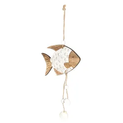 Fish tag cm 10.5 x 7.2 white