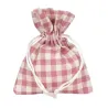 10 Checkered Sachets cm 9 x 12