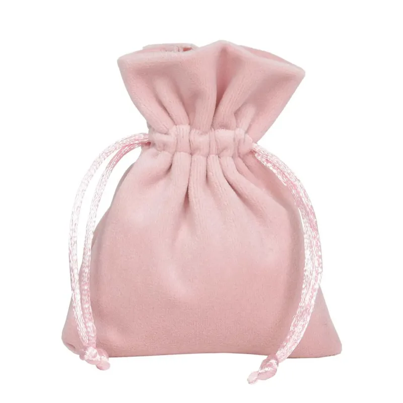 10 Velvet Sachets cm 9 x 12 Pink