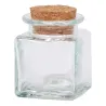 Square Glass Jar with Cork Cap