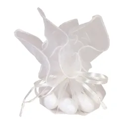 Matt Louvre Organza Tulle 10 piezas crema