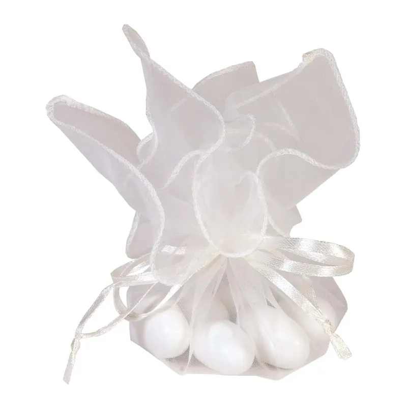 Matt Louvre Organza Tüll 10 Stück creme