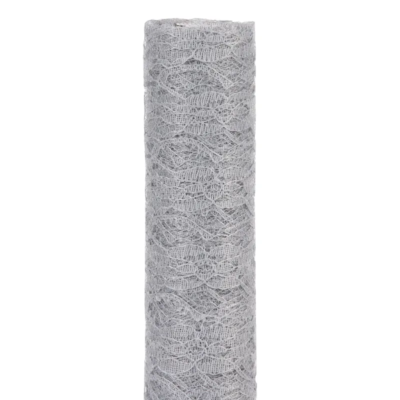 Rollo de encaje cm 96 x 5 mt gris