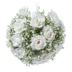 Gypsophila sfär och vita rosor