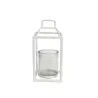 Lanterna de Metal e Vidro cm 16 x 16 x 25