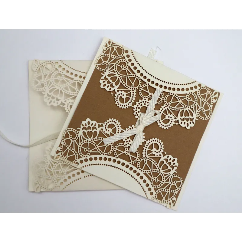 Invitation with Double Embroidery 12 pcs