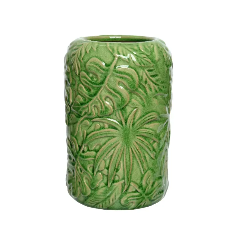 Green Porcelain Vase D 15 x 28,5 H