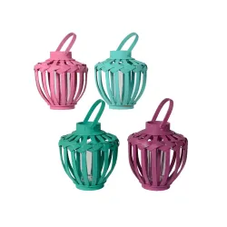 Lanterne en bambou couleurs assorties cm 25 x 25 x 26