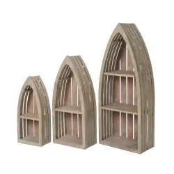Estantería de madera para barcos, amueblada con encanto náutico en tres tamaños