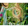 Espelho com decoração em rattan D 60 cm