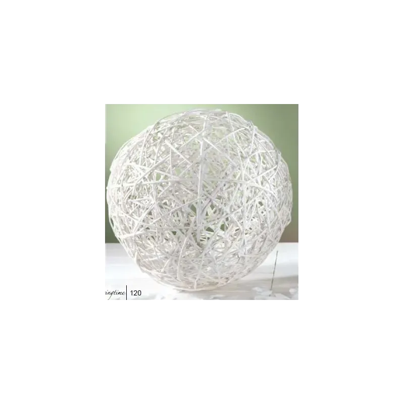 Boule en osier blanc neige D48