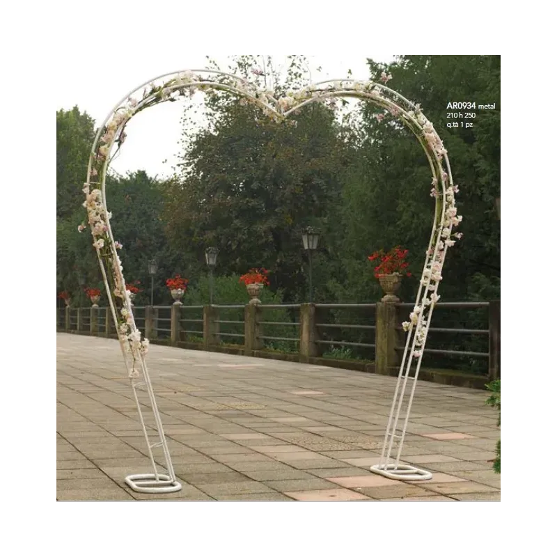 Arco nupcial en metal blanco cm 210 x 250