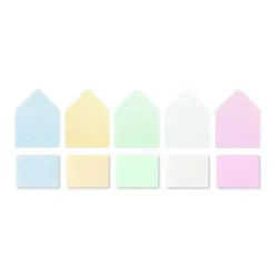 Card + Envelope in assorted pastel colors 100 pcs