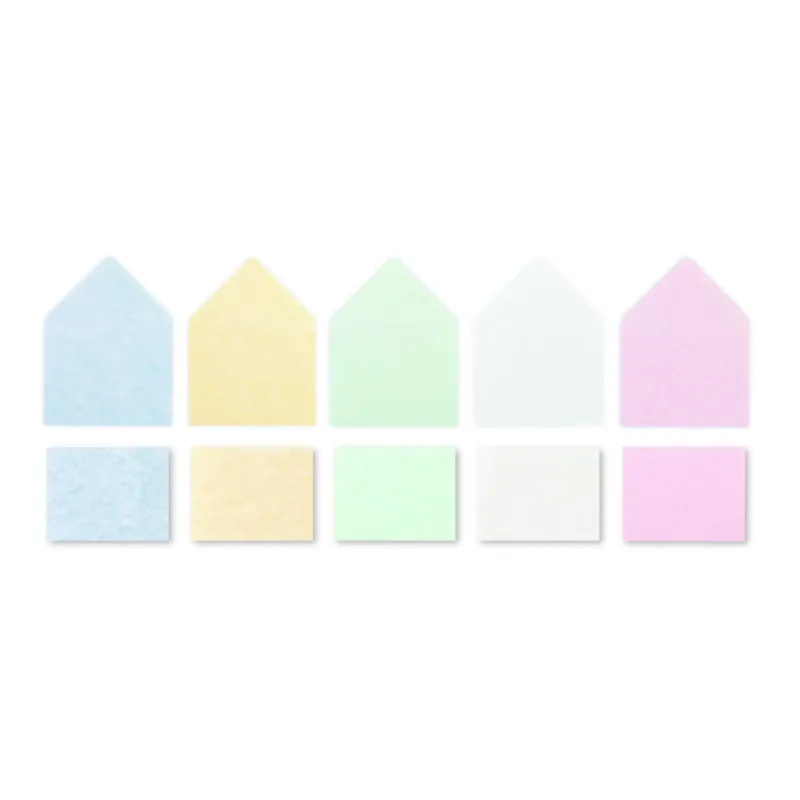 Carte + Enveloppe aux couleurs pastel assorties 100 pcs