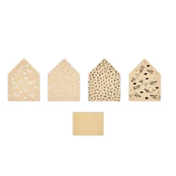 Kaart + Envelop met fancy prints 100 stuks