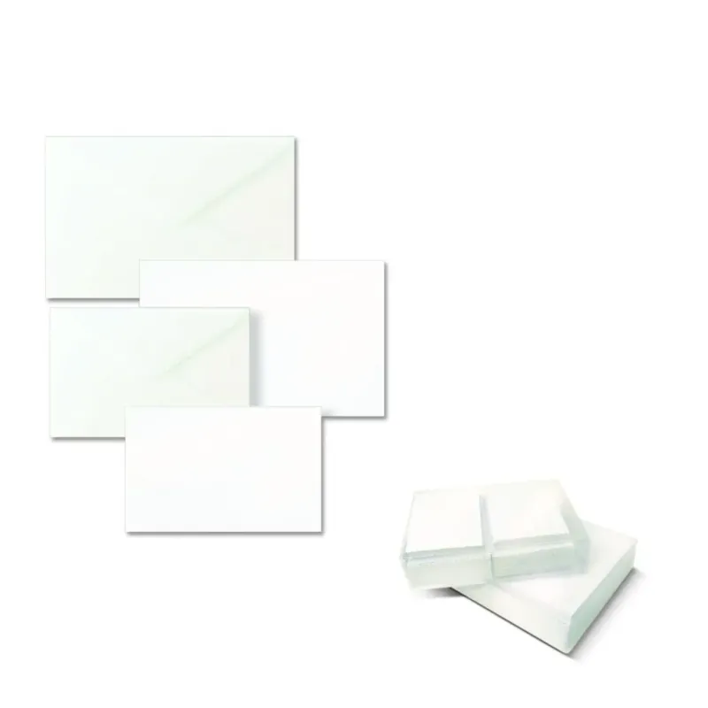 Tarjeta + Sobre blanco 100 piezas