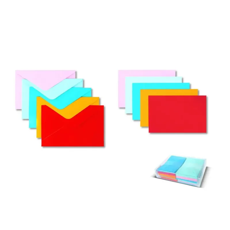 Biglietto + Busta colori assortiti pz.100