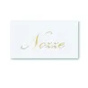 Labels with Wedding writing printed in Gold blister 100 pcs white