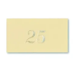 Etiqueta 25 Aniversario Blister de Plata 100 piezas