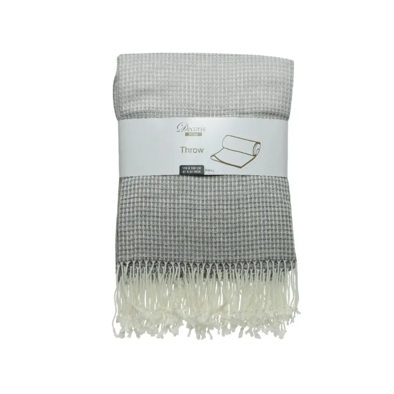 Couverture gaufrée grise 170 x 130 cm