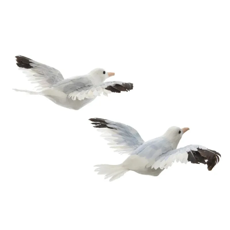 Möwe mit Feder in verschiedenen Farben