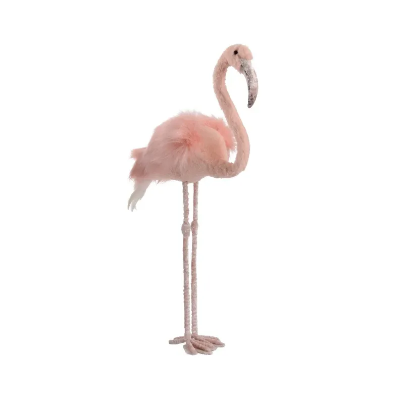 Flamant rose avec plumes 12 x 35 x 60 cm