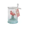 Glasburk med Flamingo-ljus