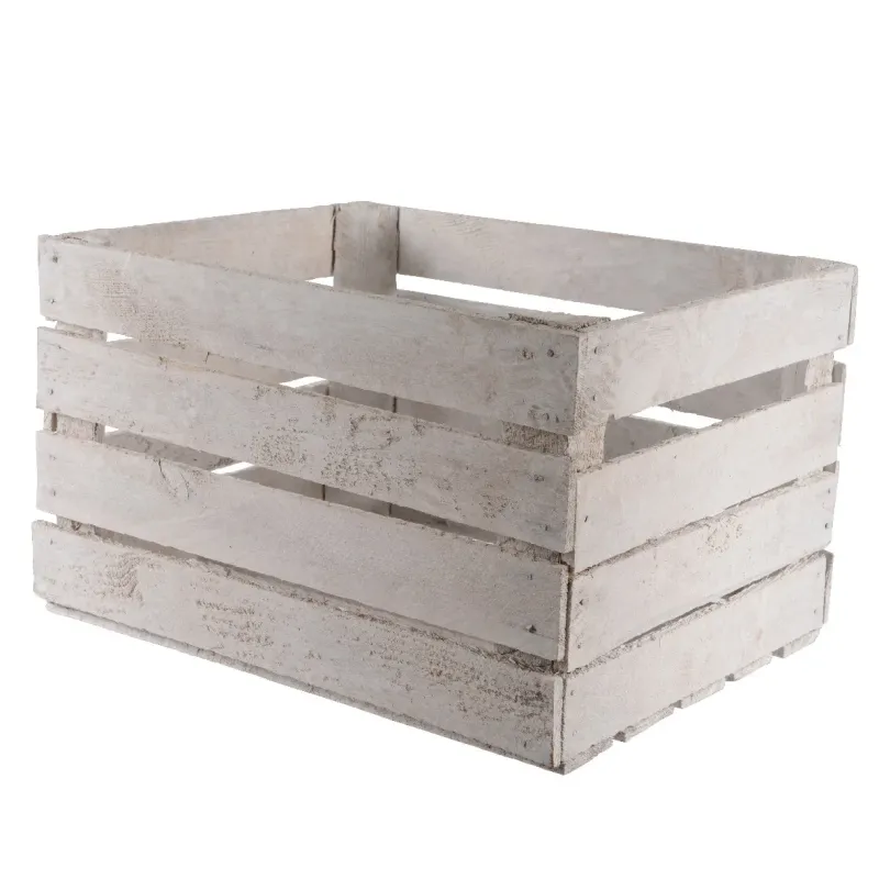 Holzkiste cm 40 x 50 x 30 weiß