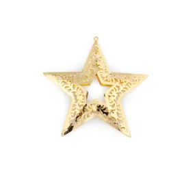 Estrela Brilhante Ouro Metal
