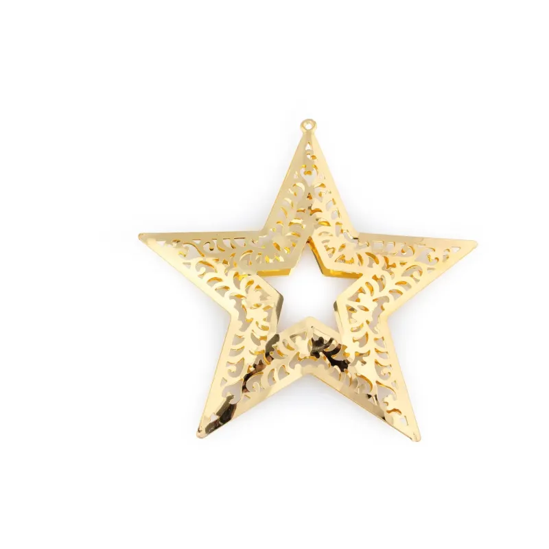 Stjärna Glänsande Guld Metall