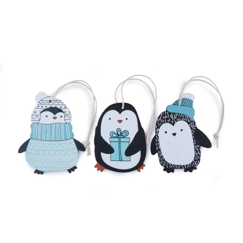 Pinguïns opknoping dec. 12st. 6x6cm