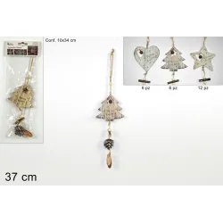 Świąteczna drewniana dekoracja cm 37