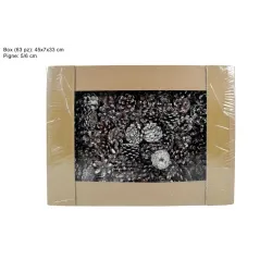 Snowy pine cones cm 5/6 Pack of 63pcs