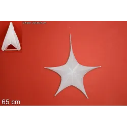 Star Pendant in White Fabric cm 65 h