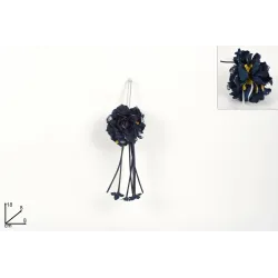 Roos Drievoudige Bloem Hanger Blauw cm 8