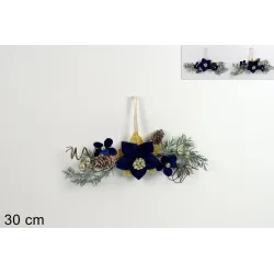 Christmas Fascina Hanger with Flowers cm 30 L