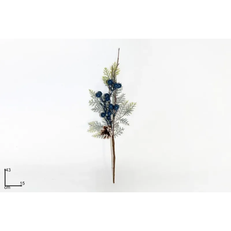 Stengel met blauwe oren en bessen cm 43 H