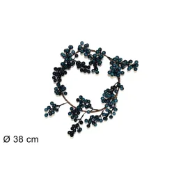 Corona de bayas azules