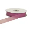 Cinta de organza con cuentas, bobina de 25 m: velo ligero con borde ribeteado para lazos elegantes y embalajes elegantes