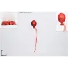 Palloncino di Vetro con Renna e Nastro 9 cm