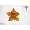 Fiore Stella di Natale in Velluto con Pinzetta 22 cm